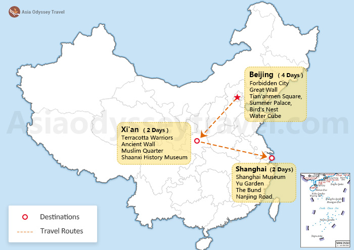 China’s Golden Triangle: Beijing - Xi'an - Shanghai