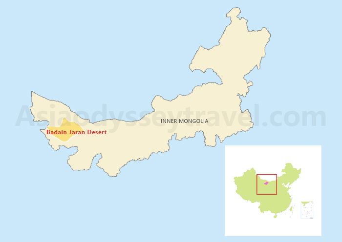 Badain Jaran Desert Map