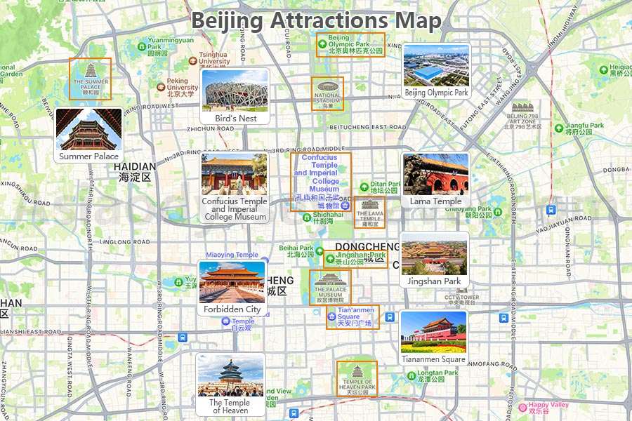 Beijing attractions Maps