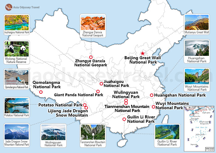 China National Parks Map
