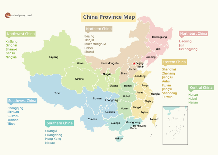China Province Map 