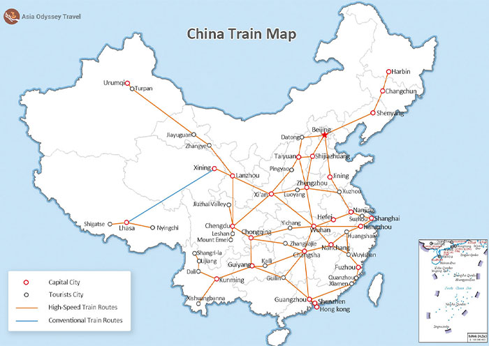 China Train Map 