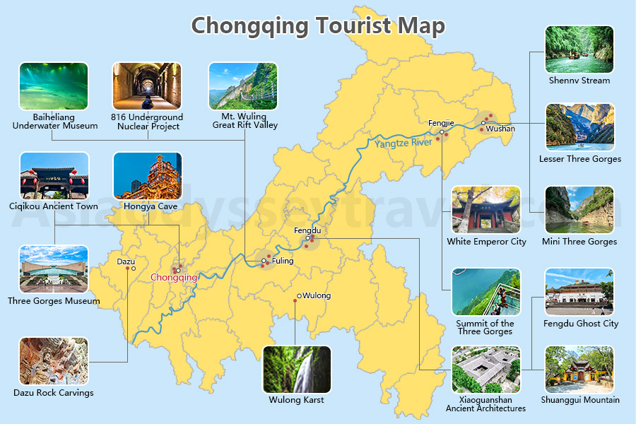 Chongqing Tourist Map