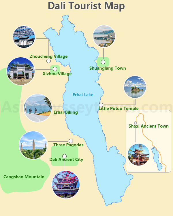 Dali Tourist Map