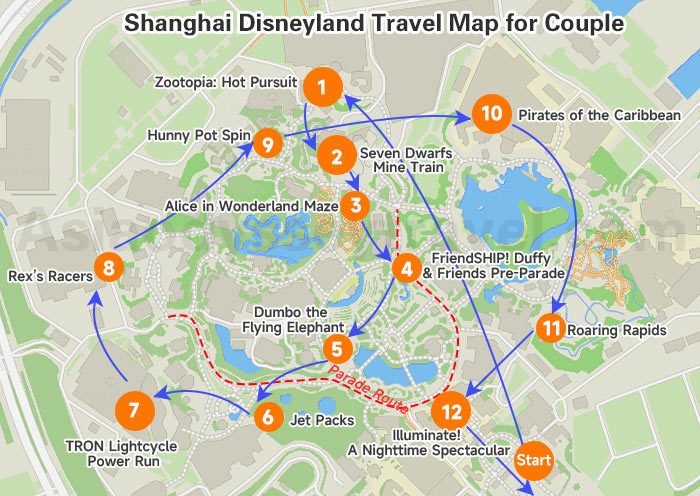 Shanghai Disneyland Travel Map For Young Ride Lovers