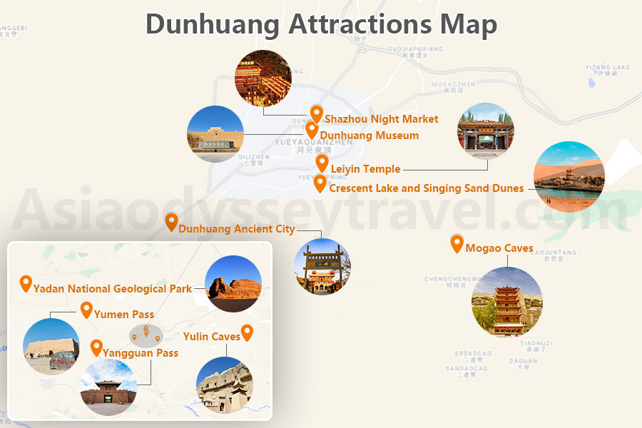 Dunhuang Attractions Map