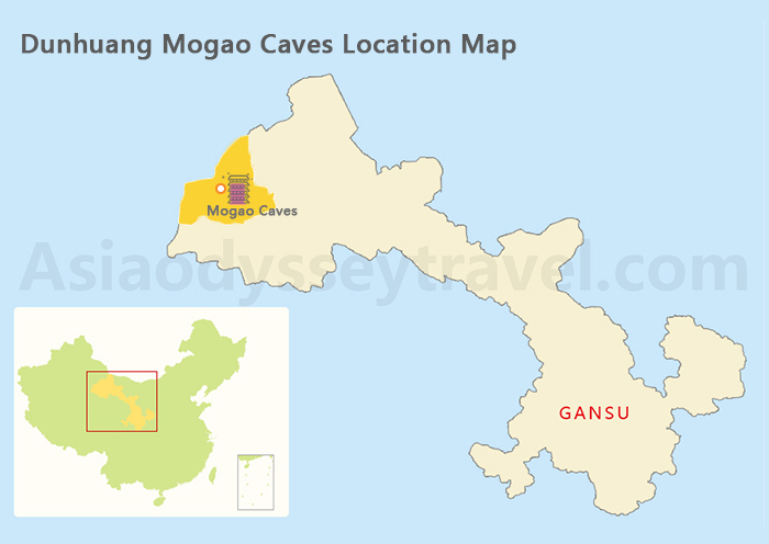 Dunhuang Mogao Caves Location Map