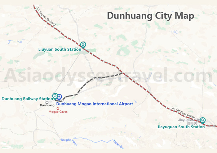 Dunhuang Transportation Map