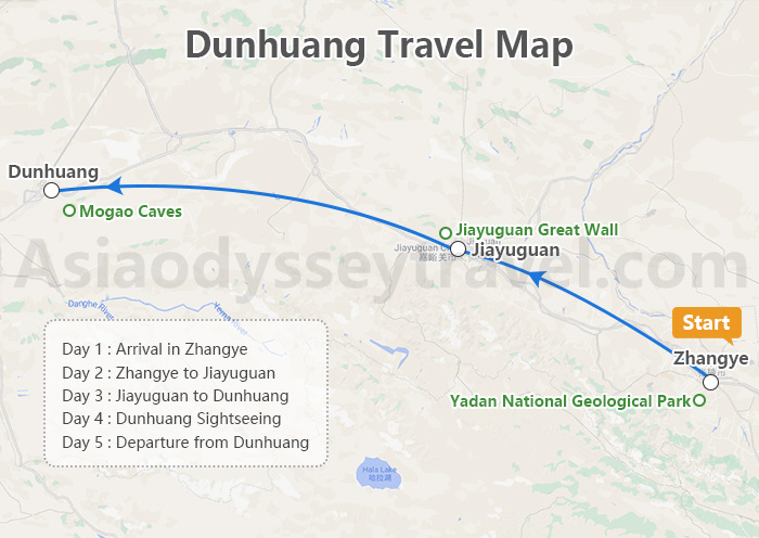 Dunhuang Travel Map