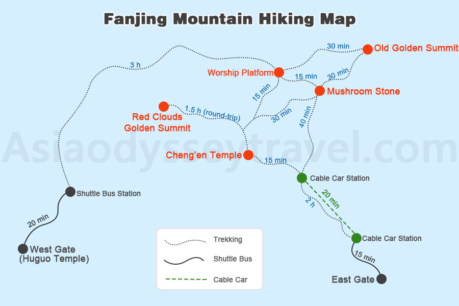 Fanjingshan Map