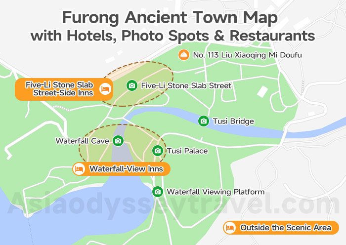 Furong Ancient Town Map