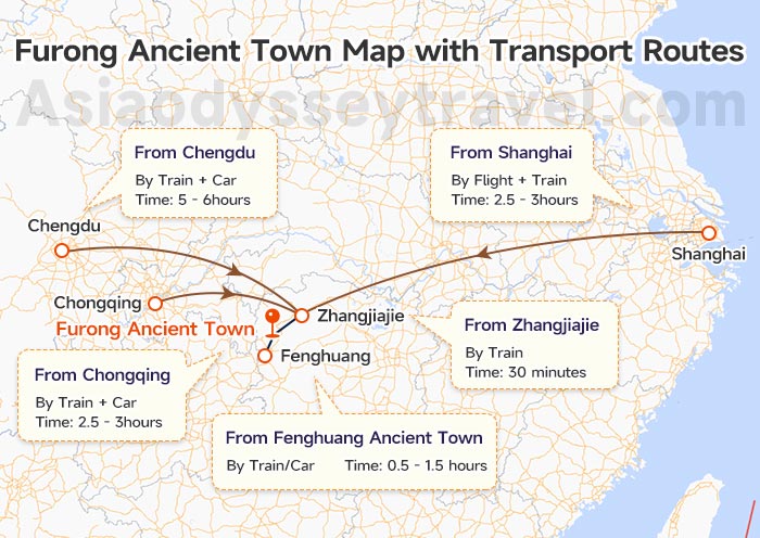 Furong Ancient Town Transportation Map