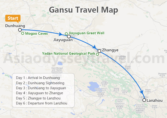 Gansu Map