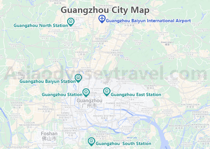 Guangzhou High Speed Train Station Map