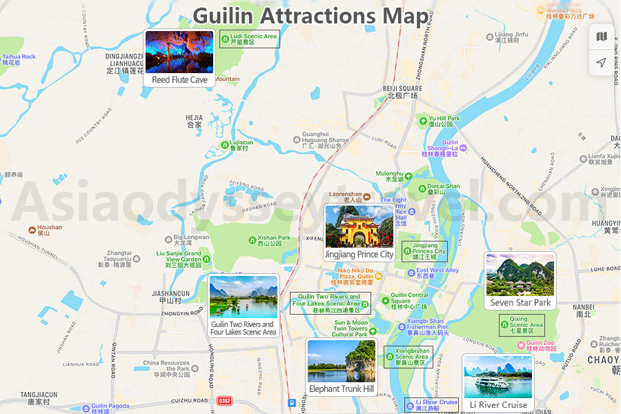 Guilin Tourist Map