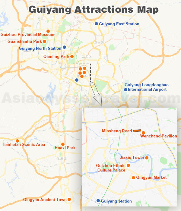 Guiyang Tourist Map