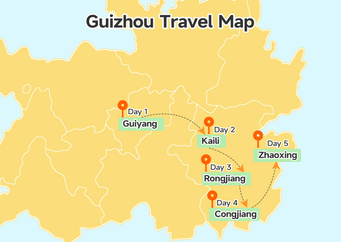 Guizhou Travel Map