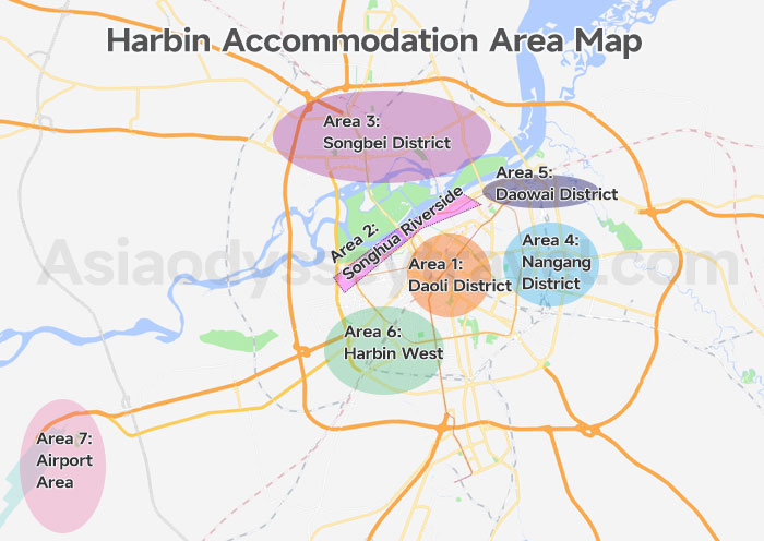 Harbin Accommodation Area Map