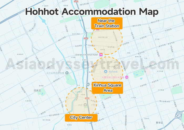 Hohhot Accommodation Map