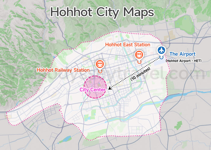 Hohhot City Map