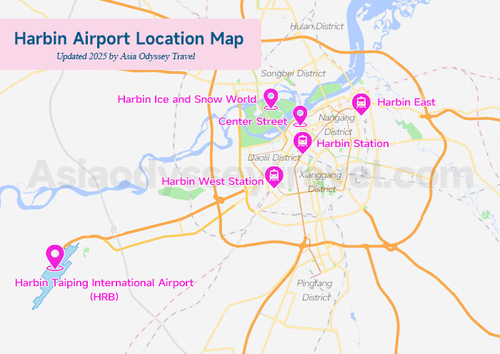 Harbin Airport Location Map