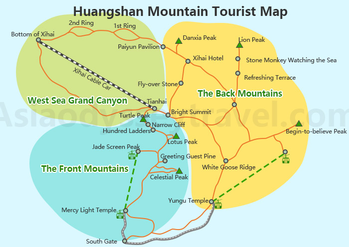 Huangshan Mountain Map