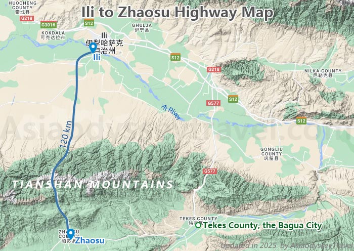 Xinjiang Road Trip Map