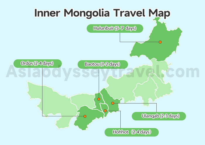 Inner Mongolia Travel Map