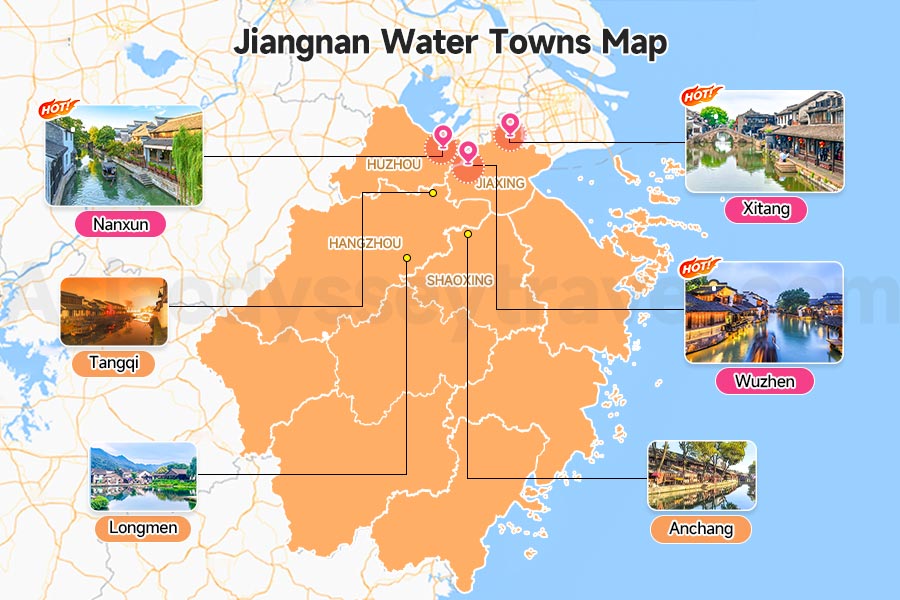 Zhejiang Water Town Map