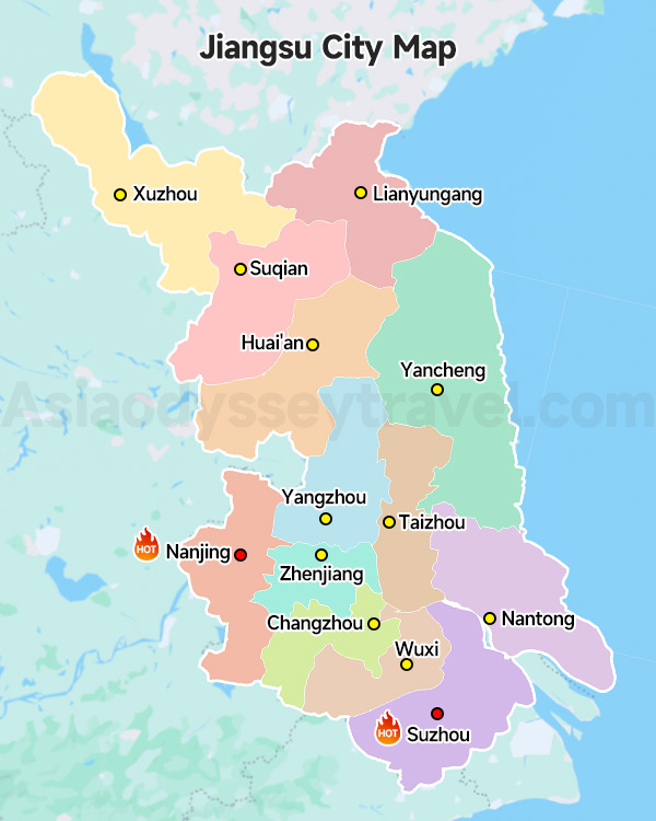 Jiangsu City Map