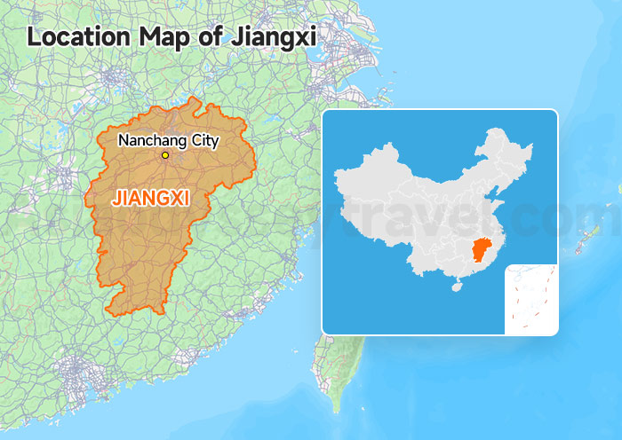Jiangxi China Map - Jiangxi Location on Map