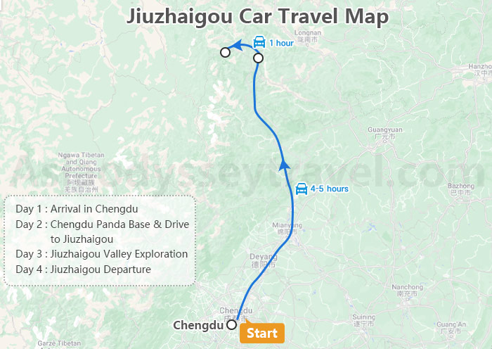 Jiuzhaigou Map
