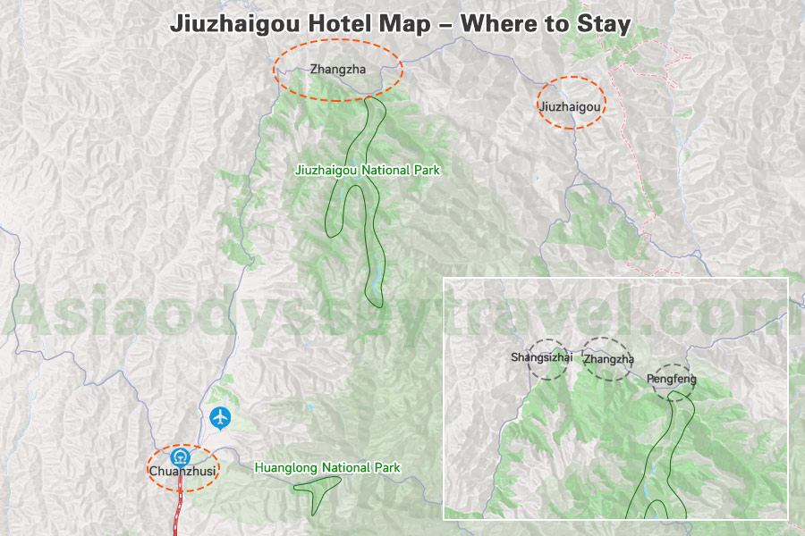 Jiuzhaigou Map