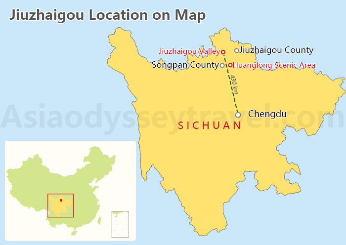 Jiuzhaigou Map