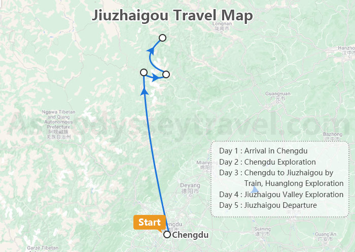 Jiuzhaigou Map