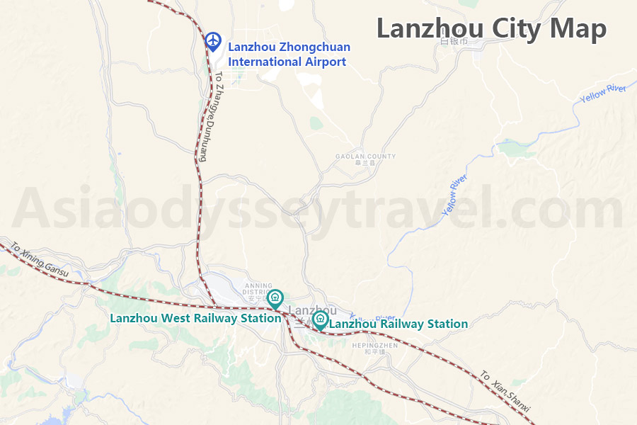 Lanzhou Map