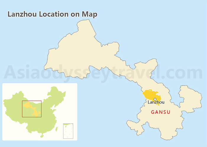 Lanzhou Location on Map