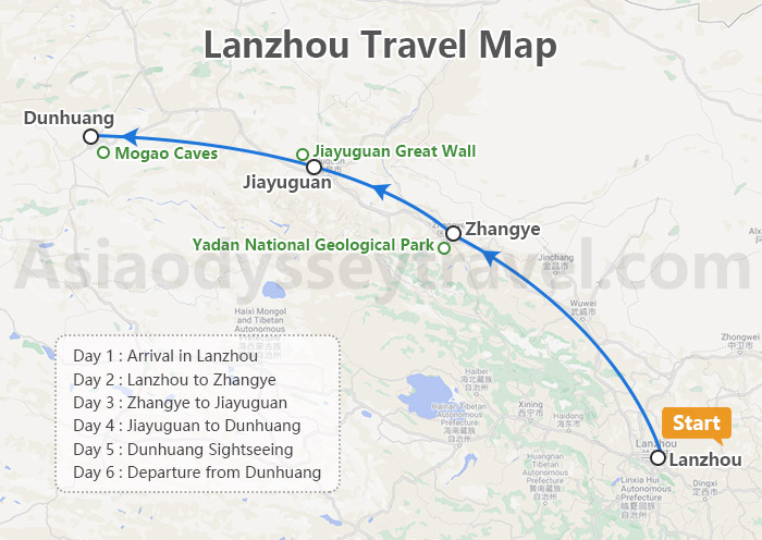 Lanzhou Map