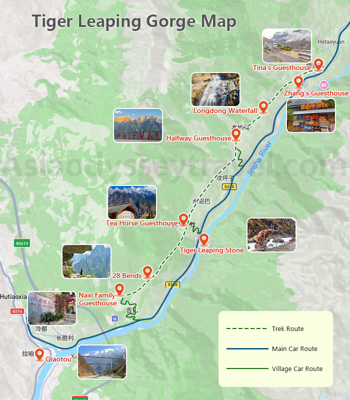 Tiger Leaping Gorge Hike Map