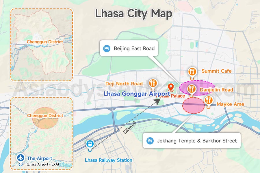 Lhasa City Map