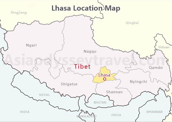 Lhasa Location Map