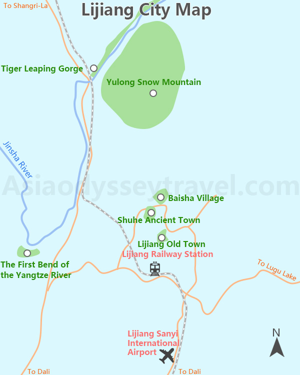 Lijiang City Map