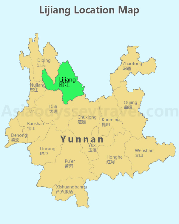 Lijiang Location Map