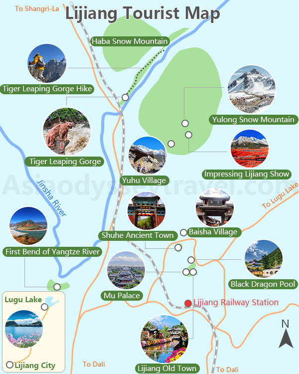 Lijiang Tourist Map
