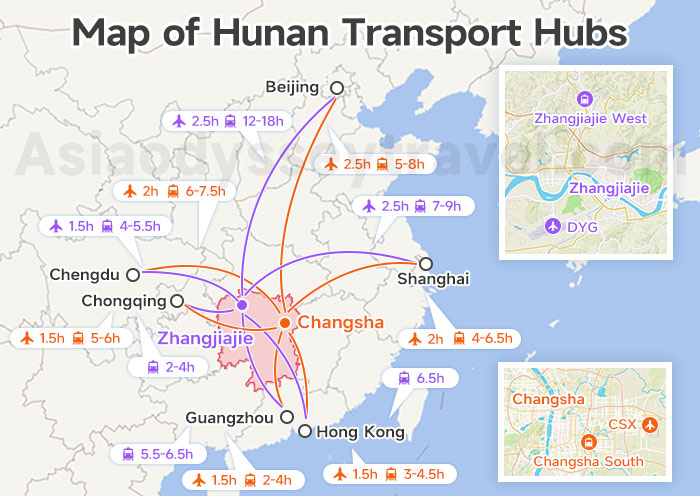 Map of Hunan Transportation