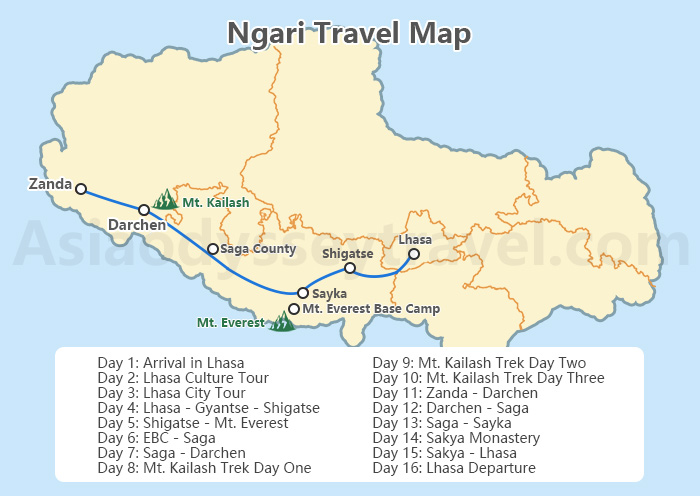 Ngari Travel Map