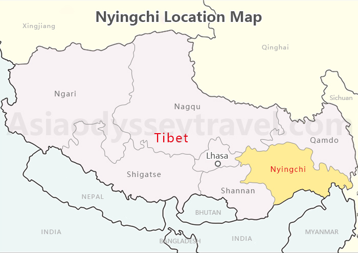 Nyingchi Locations Map