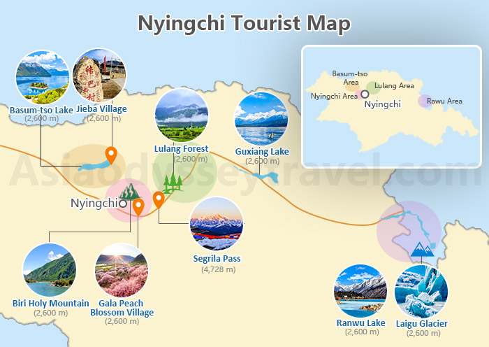 Nyingchi Tourist Map