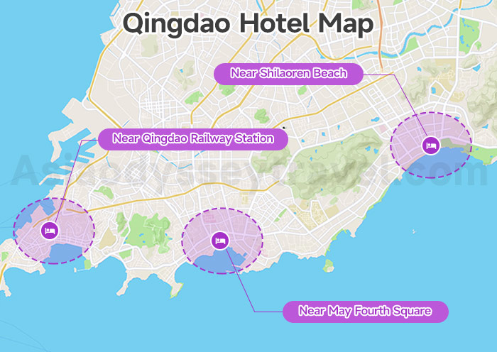 Qingdao Hotel Map