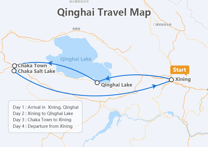 Qinghai Travel Map
